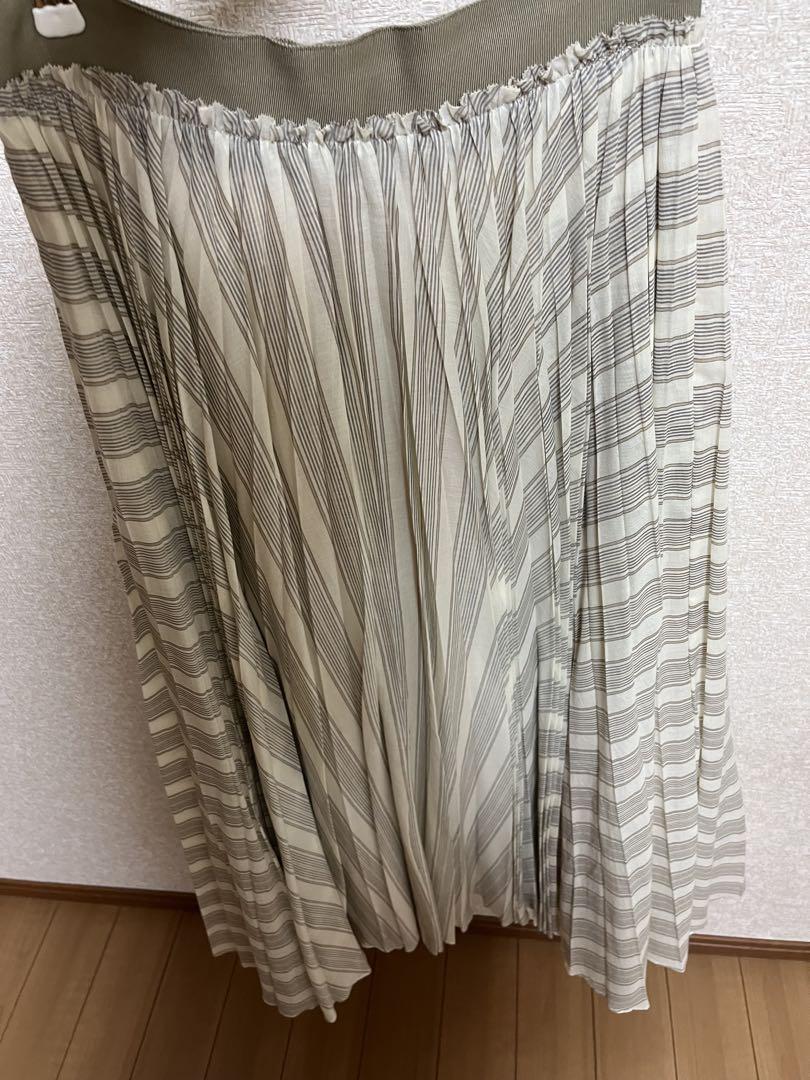 ebure striped pleated skirt size 36