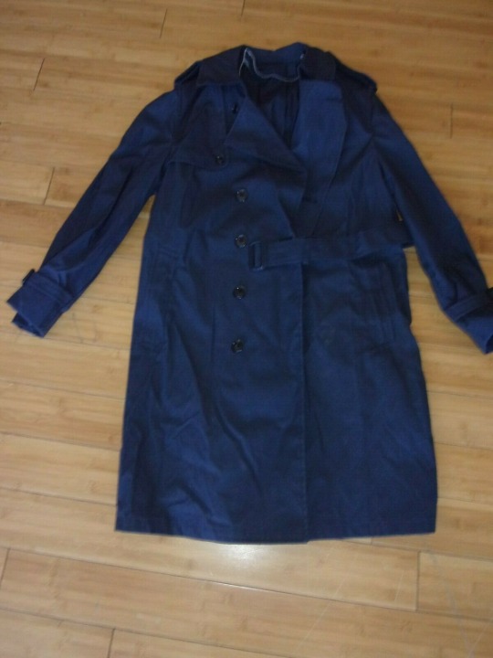 USAF AIR FORCE BLUE REGULATION TRENCH OVERCOAT JACKET COAT ALL WEATHER MENS 42S