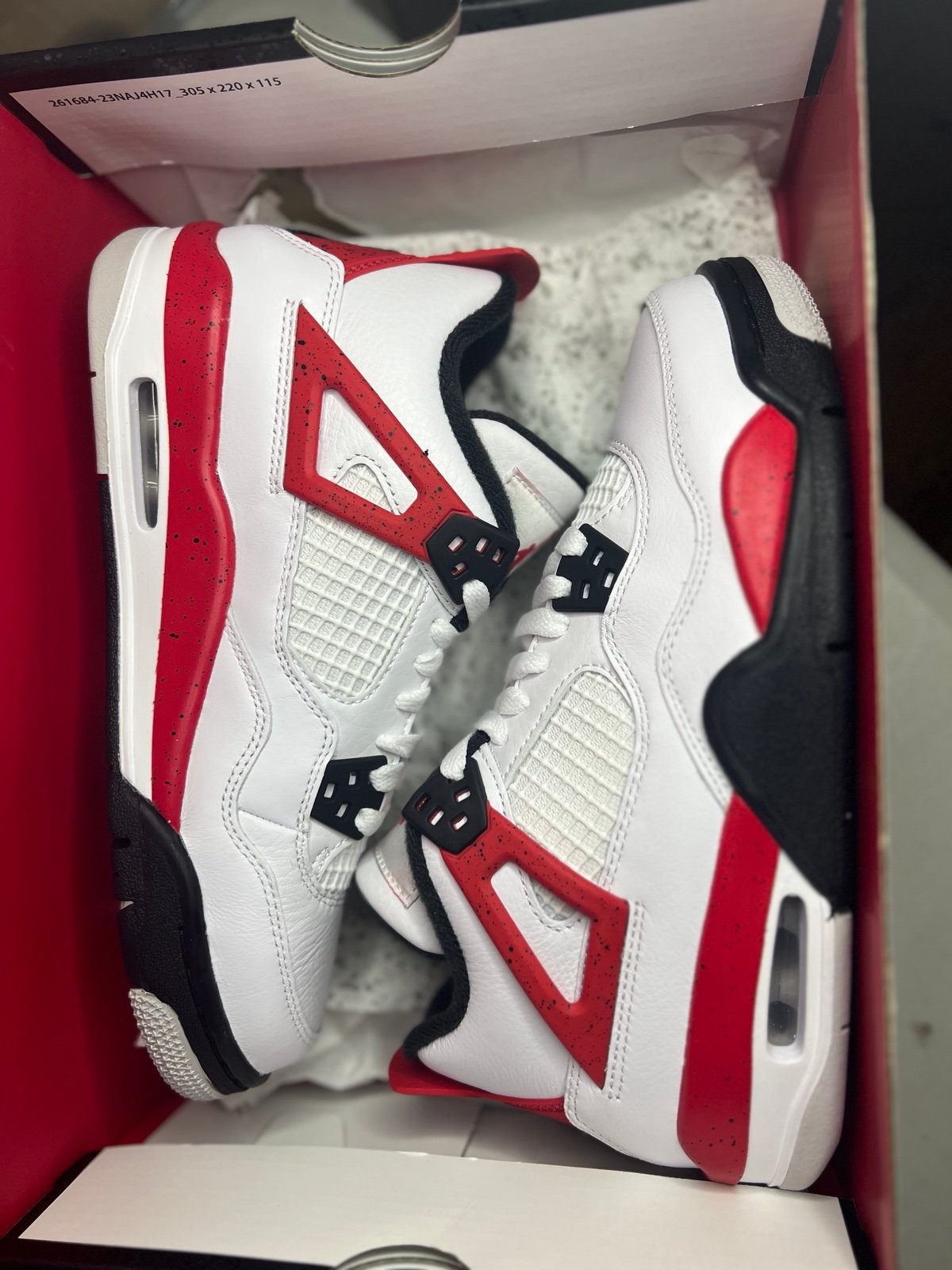 Air Jordan Retro 4 - Red Cement 100% AUTHENTIC, BRAND NEW IN BOX