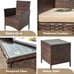 Patio Porch Furniture Set 3 Pcs Rattan Wicker Chairs w/ Table Outdoor Garden