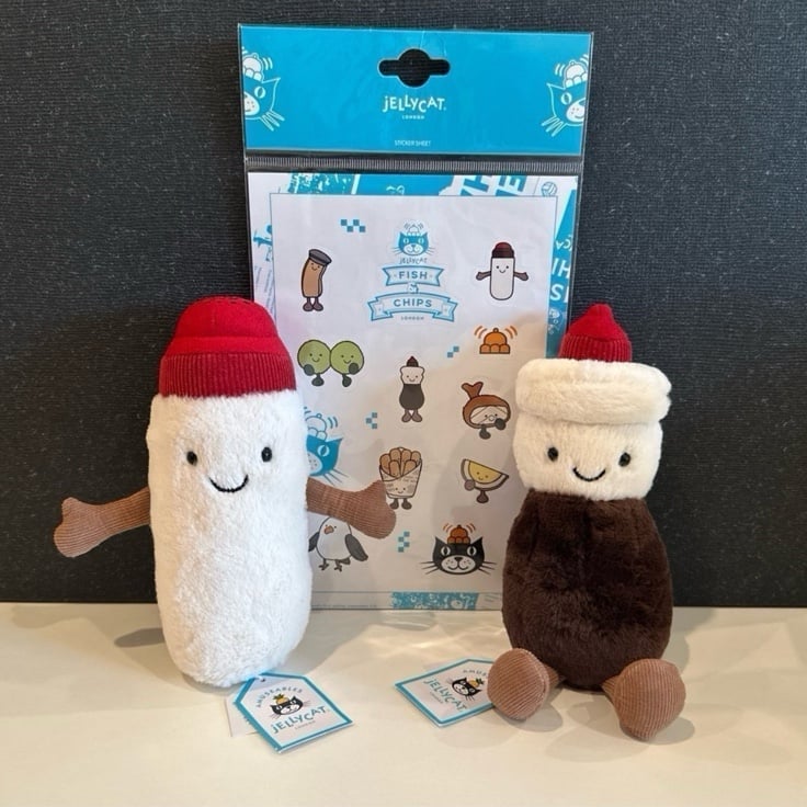 Jellycat Salty Steve and Vinny Vinegar-NWT, London in-store exclusive! FAST SHIP