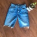 7 For All Mankind High Waist Bermuda Jean Shorts Size 24