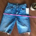 7 For All Mankind High Waist Bermuda Jean Shorts Size 24