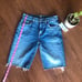 7 For All Mankind High Waist Bermuda Jean Shorts Size 24