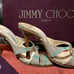 Vintage - Jimmy Choo “Class” Grey White & Blue Plaid Flanella Mules - 36