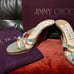 Vintage - Jimmy Choo “Class” Grey White & Blue Plaid Flanella Mules - 36