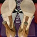 Vintage - Jimmy Choo “Class” Grey White & Blue Plaid Flanella Mules - 36