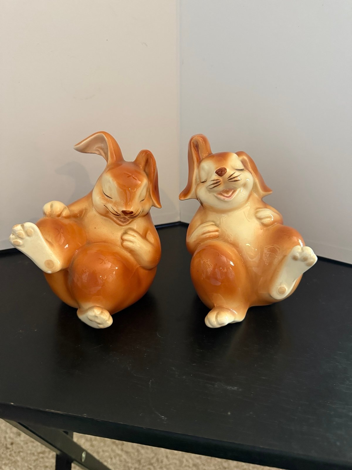 Vintage Laughing Bunny Rabbit Bookends