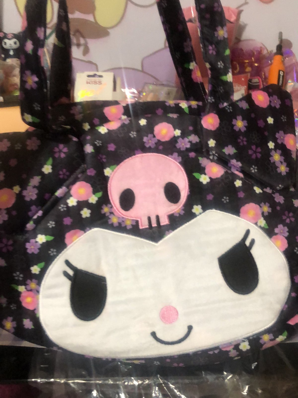 Kuromi Sanrio Plush Tote Bag