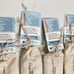 NWT 4 Reusable Stainless Steel Straw Sets - each pouch is uniquely labeled (c)