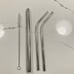 NWT 4 Reusable Stainless Steel Straw Sets - each pouch is uniquely labeled (c)