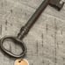 Old fancy iron large York Harbor - Maine hollow barrel skeleton key 092824@