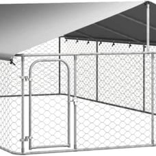 vidaXL Outdoor Dog Kennel with Roof 236.2 x118.1 x59.1 #UIC#1199, #UIC#1296