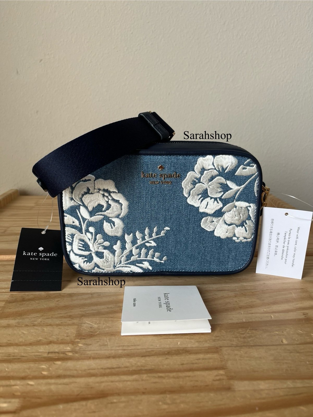 Kate Spade Madison Vase Floral Embroidered Mini Camera Bag