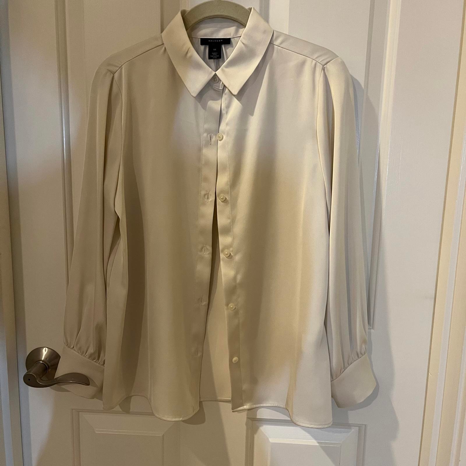 Halogen Satin Button Up Shirt