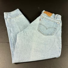 VTG 90s Levi's Jean Men 32x29* 560 Loose Tapered Blue Cotton Denim Tag 33x30