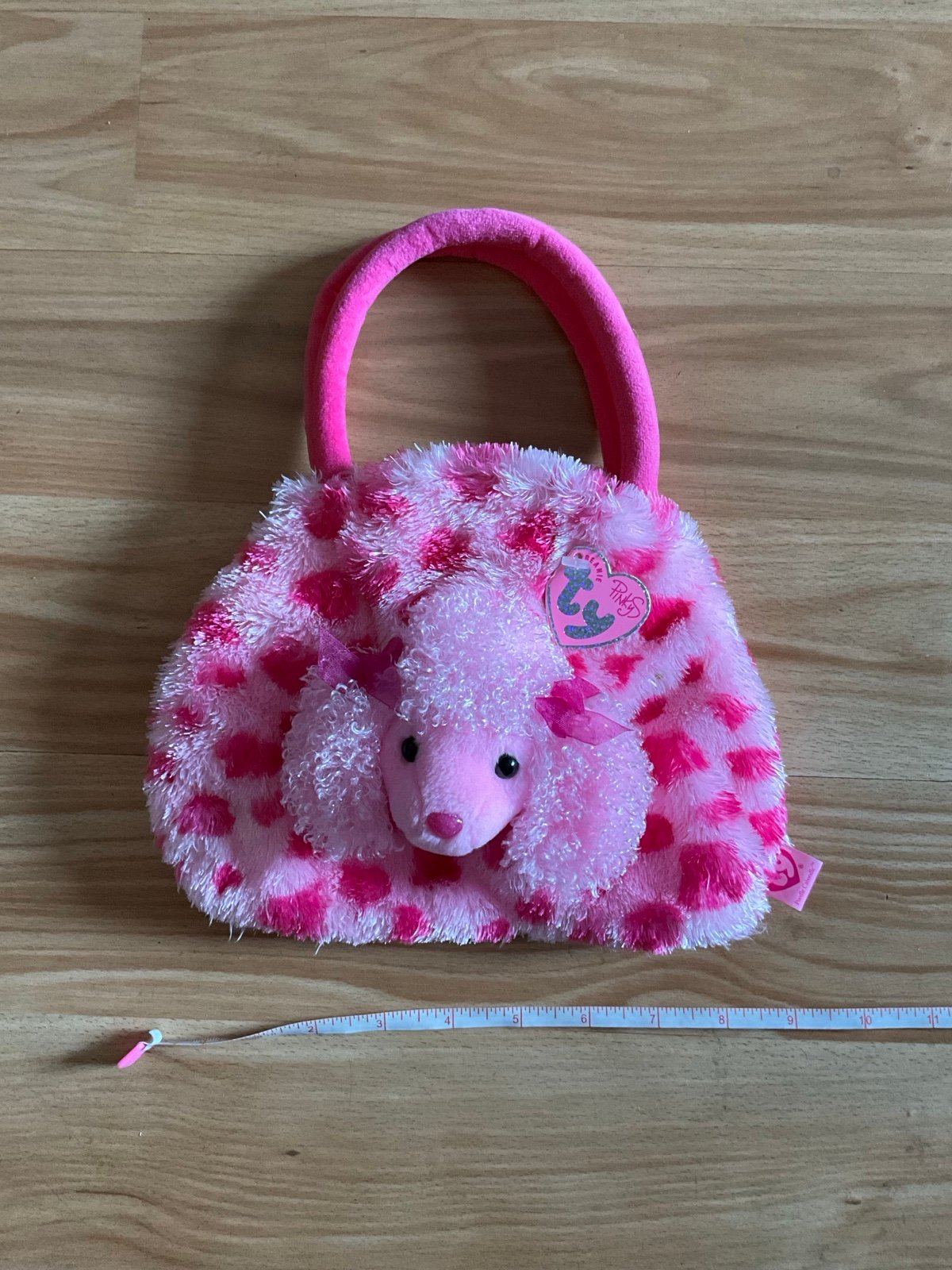 New Vintage TY PINKYS POODLE CABOODLE The Dog Purse