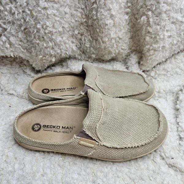 Gecko Man Walk Hero Canvas Slide Slip-on Shoes Mens sz 9.5