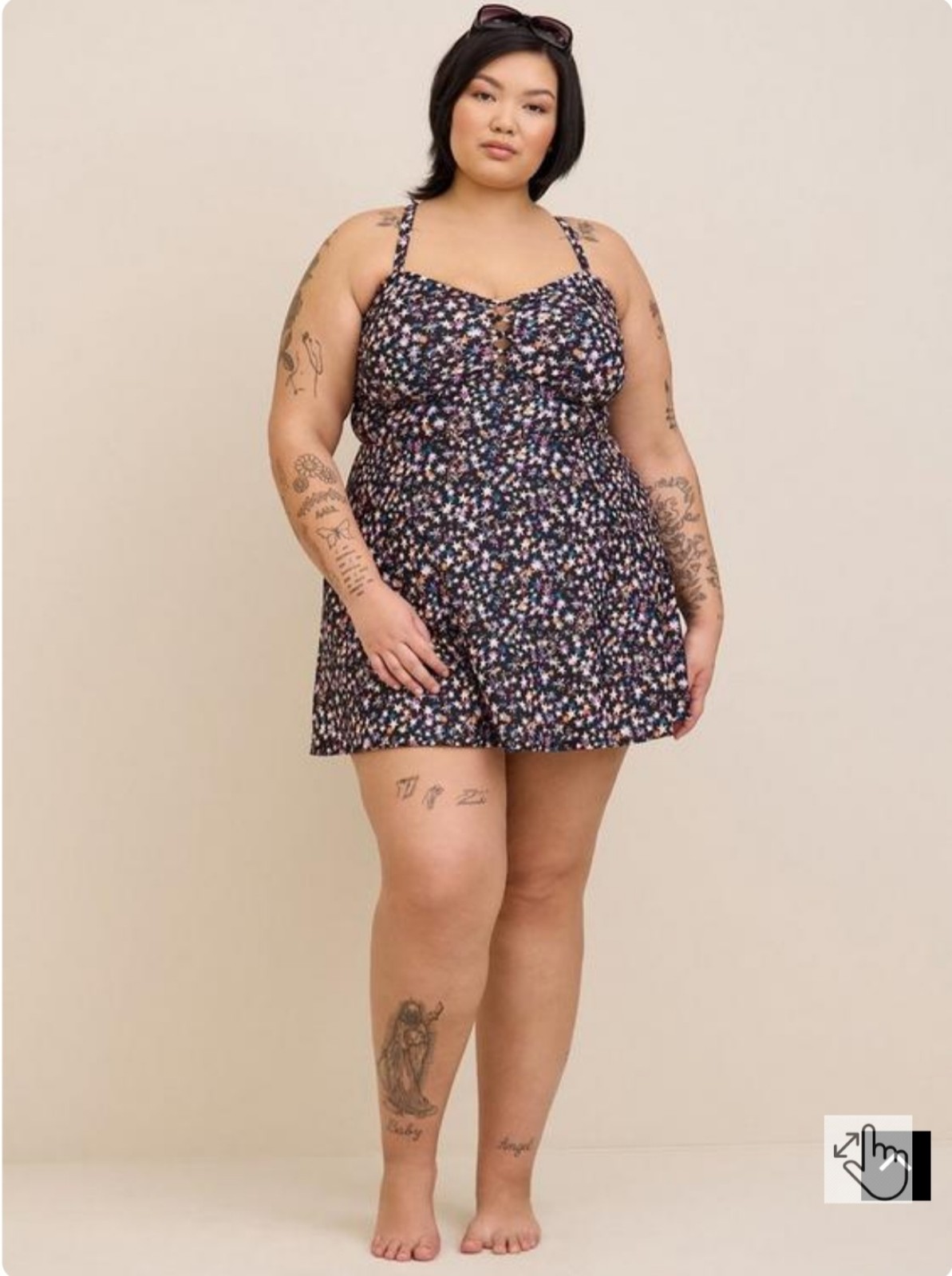 Torrid Multi Color Star Swimsuit