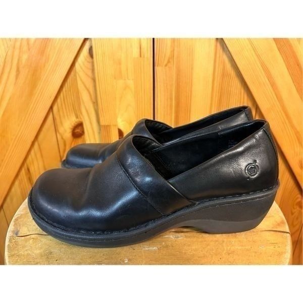 Born Shoes Womens 8.5M Toby Duo Professional Clogs Comfort F36103 Black Slip On