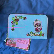 Loungefly Strawberry Shortcake Gingham Denim Zipper Wallet