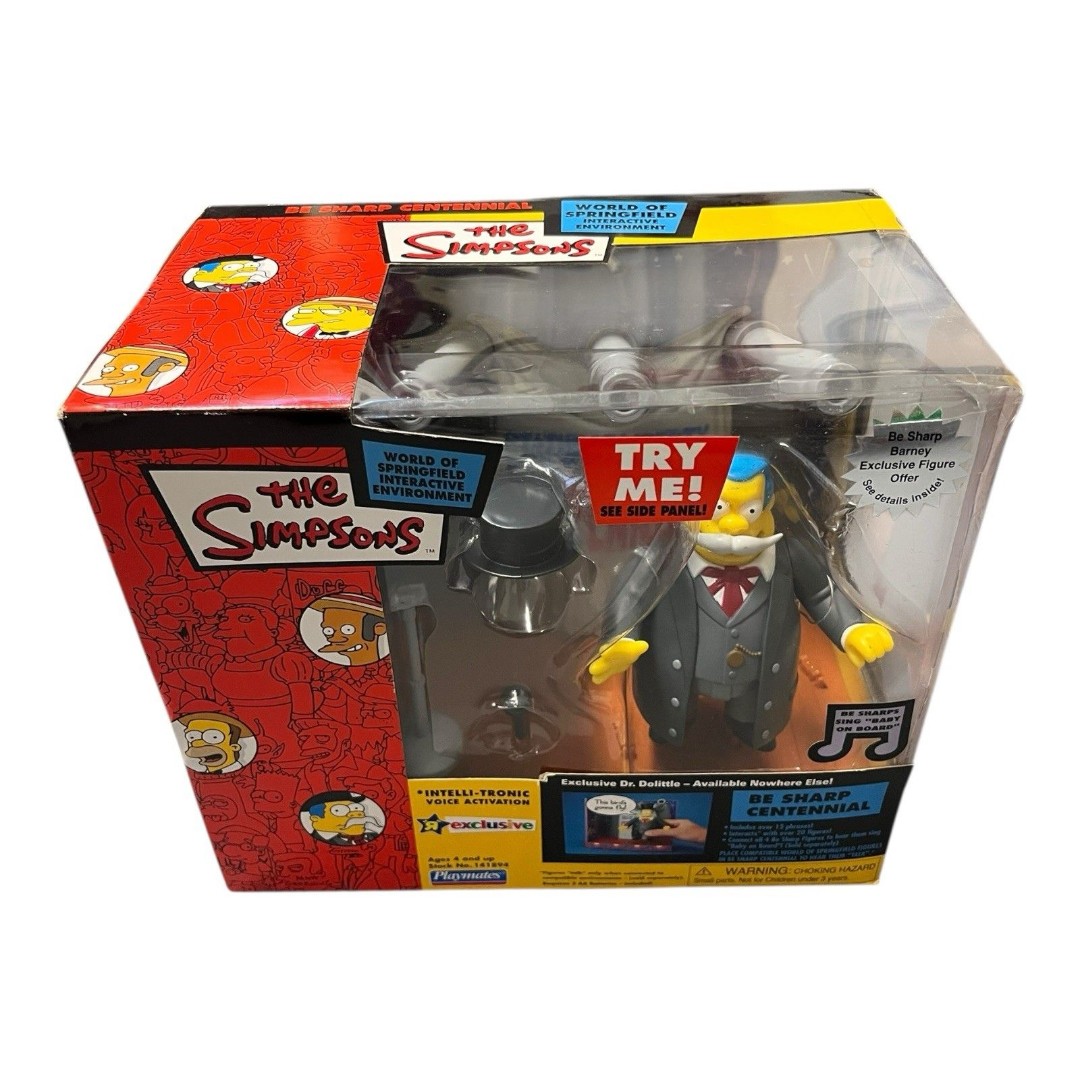 The Simpsons Be Sharp Centennial Set w/ Dr. Dolittle Figure , Vintage Y2K 2000s