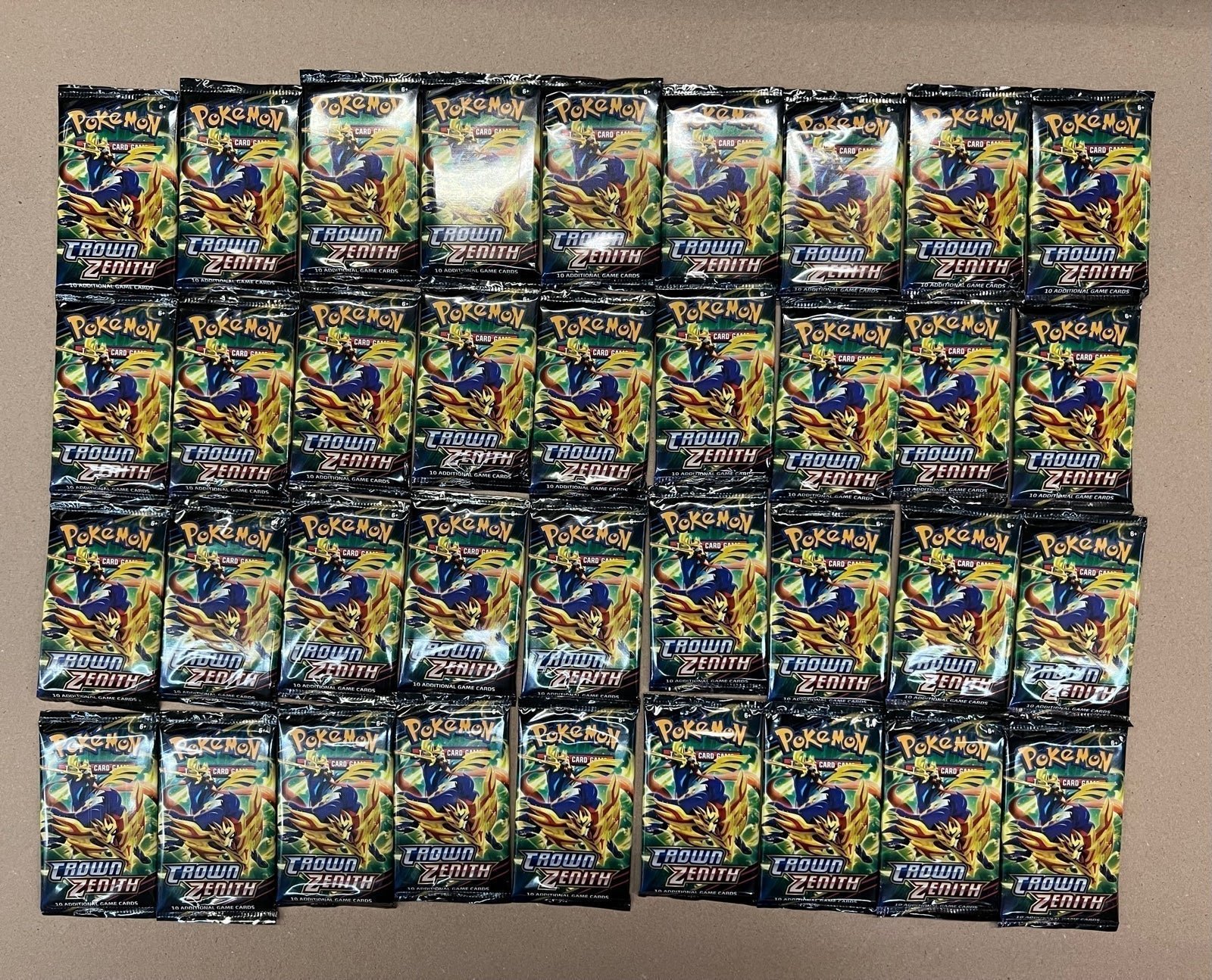 6x Pokemon Crown Zenith Booster Pack Bundle