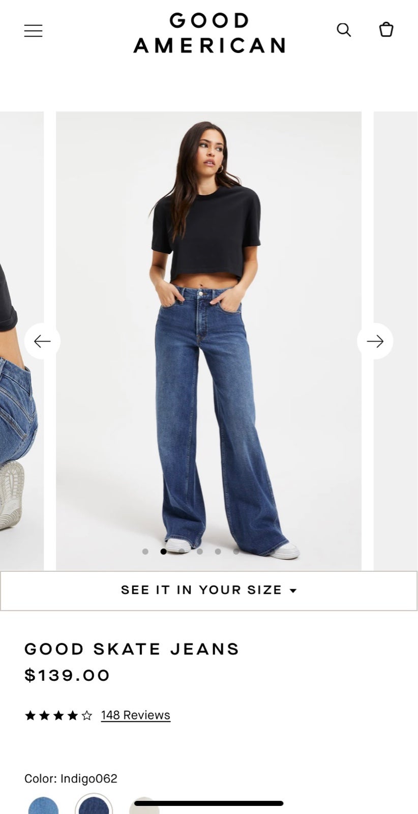 Good American Good Skate Jean—Current Retail 139