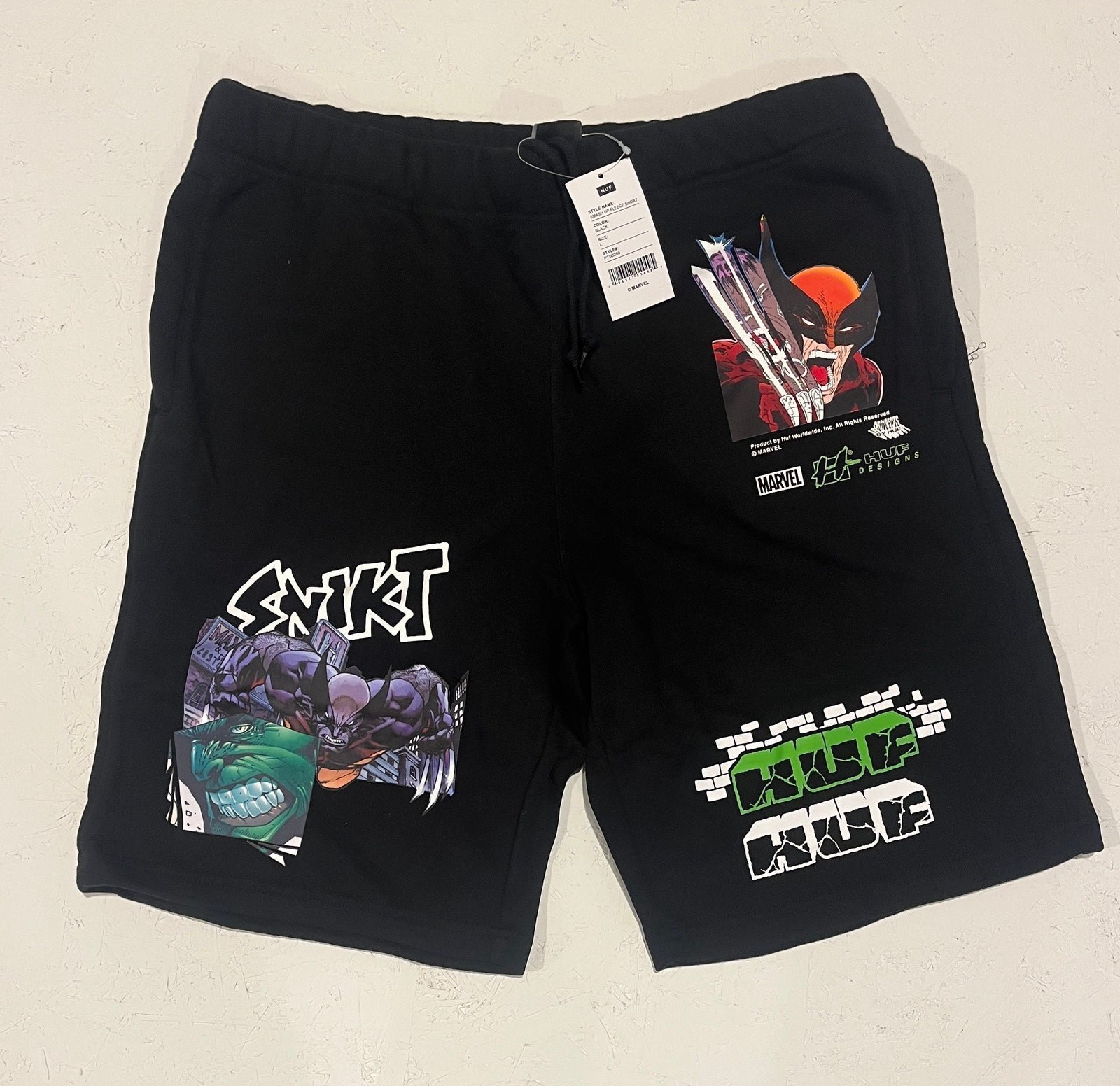 HUF X Marvel Smash Up Fleece Shorts