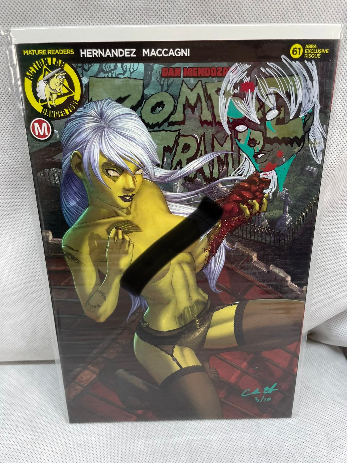 NM Action Lab Zombie Tramp #61 ABBA EXCLUSIVE RE-MARKED & SIGNED EHNOT