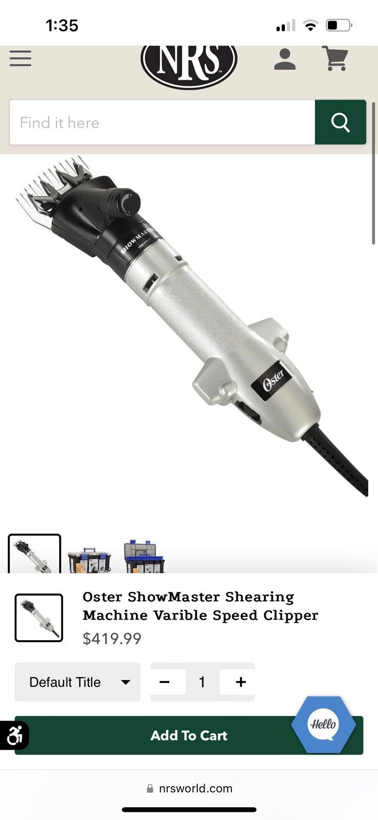 Oster sheering clippers
