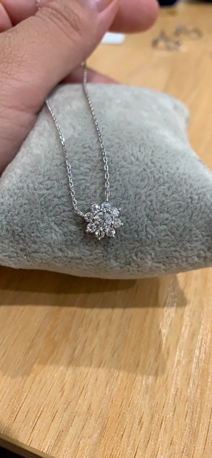 Dainty diamond necklace minimalist