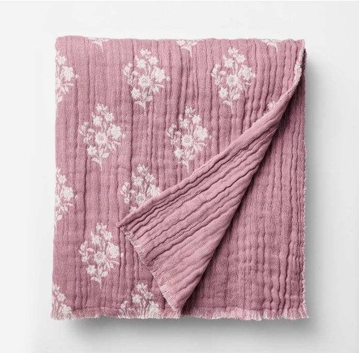 Floral Block Print Jacquard Throw - Threshold / Studio McGee