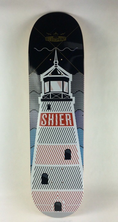 BLUEPRINT skateboards deck 8.25” RARE quality Paul Shier Tower Rare
