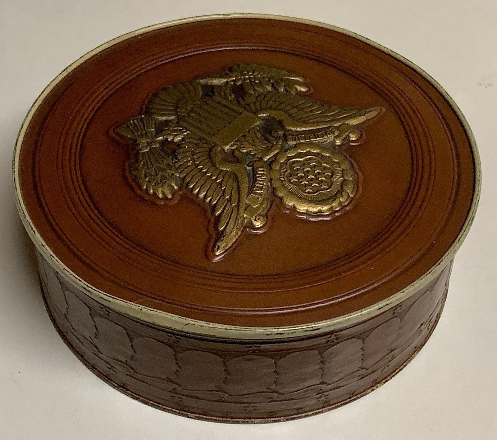Mid Century Vintage Mrs. Stevens Candies CHICAGO Lidded Biscuit Tin