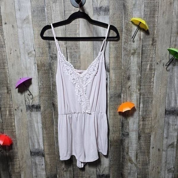 Victoria's Secret Soft Pink Lace Sleep Romper