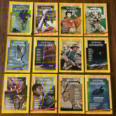 National Geographic 1970 Set Of 12 Issues Vintage
