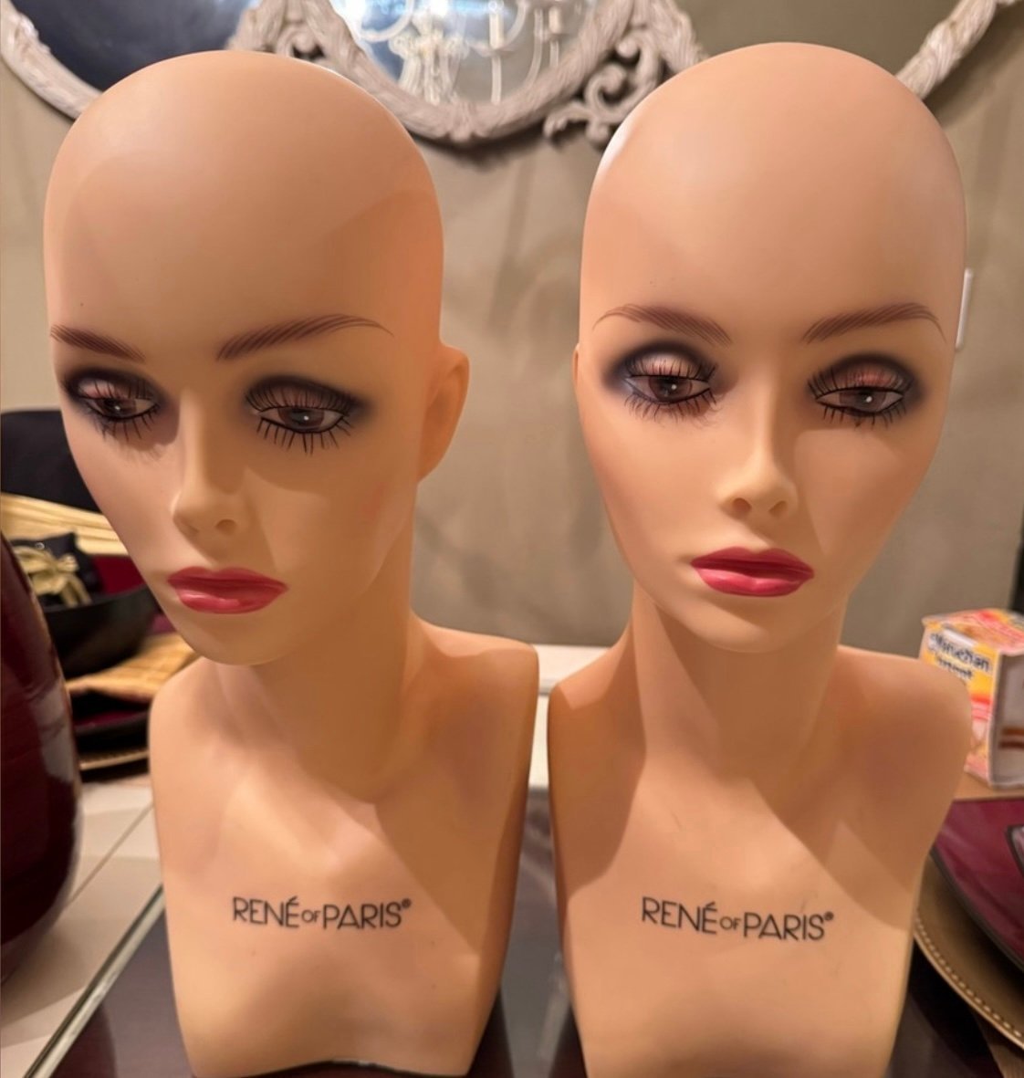 2 Rene’ of Paris Mannequin Heads sold as Bundle