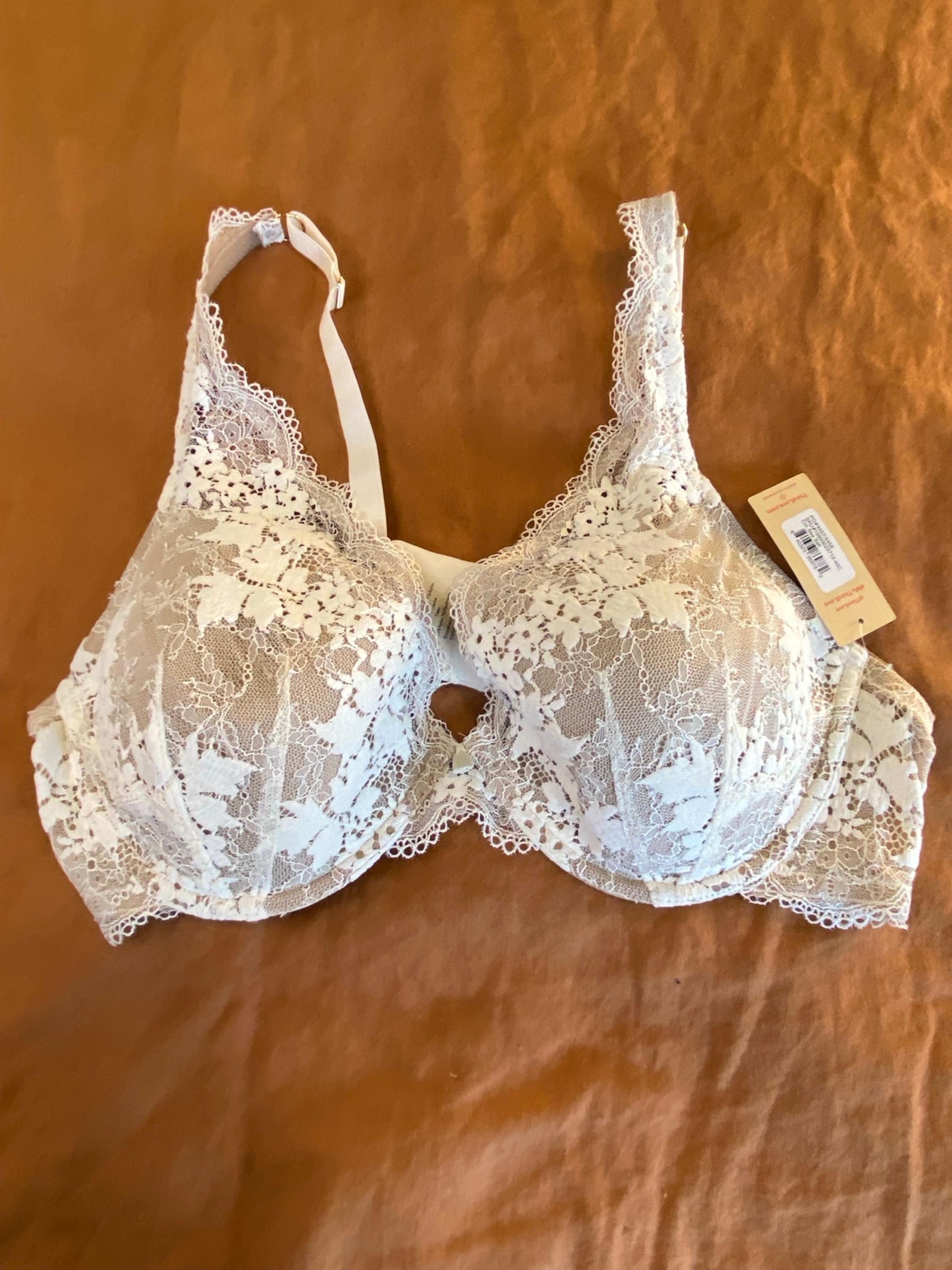 ThirdLove Bra Beige Lace 40 C New Tag Sea Salt Wire sku2
