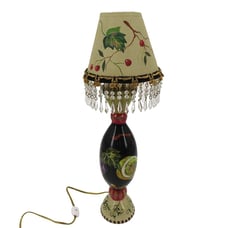 Stonehouse Farm Goods Handpainted Fruit Lemon Cherries Grape Farmhouse Lamp 1994