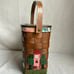 Vintage Woven Wooden Hand Painted Lined Basket Purse