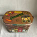 Vintage Woven Wooden Hand Painted Lined Basket Purse