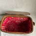Vintage Woven Wooden Hand Painted Lined Basket Purse