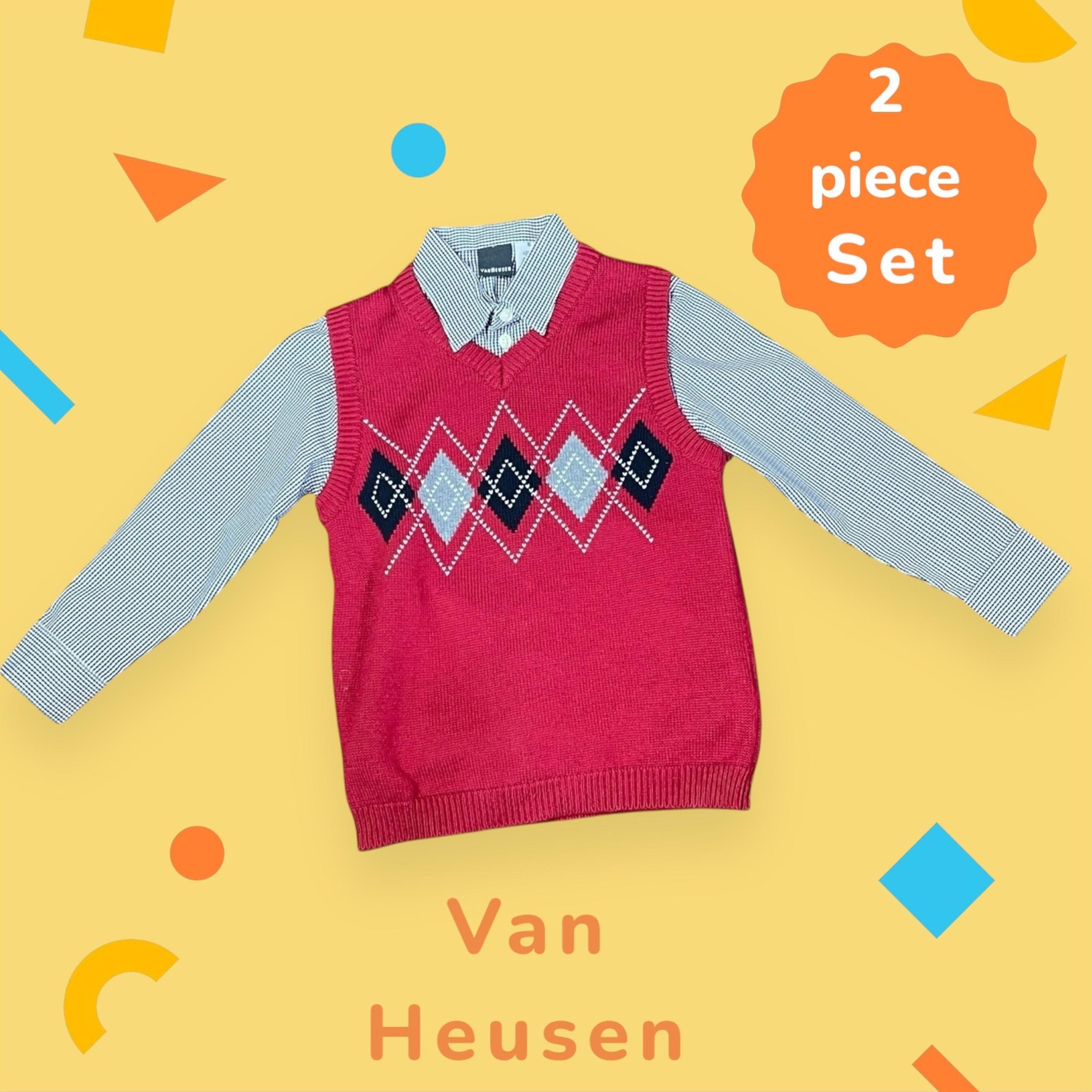 Boys' 3-Piece Set (Shirt & Vest) Size 6 - No Pants NWT - Van Heusen