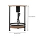 Two-Tier Round Side Table with USB and AC Charging Station, Nightstand