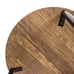 Two-Tier Round Side Table with USB and AC Charging Station, Nightstand