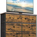 8 Drawers Fabric Dresser Chest of Drawers with Wooden