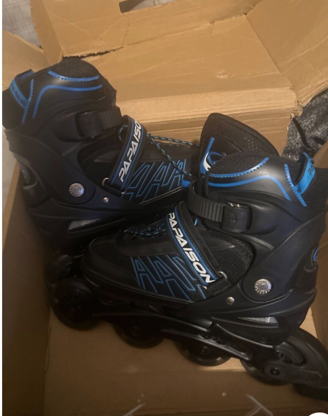 PAPAISON Adjustable Rollerblades Light up Wheels Unisex Youth & Adult Read Bio !