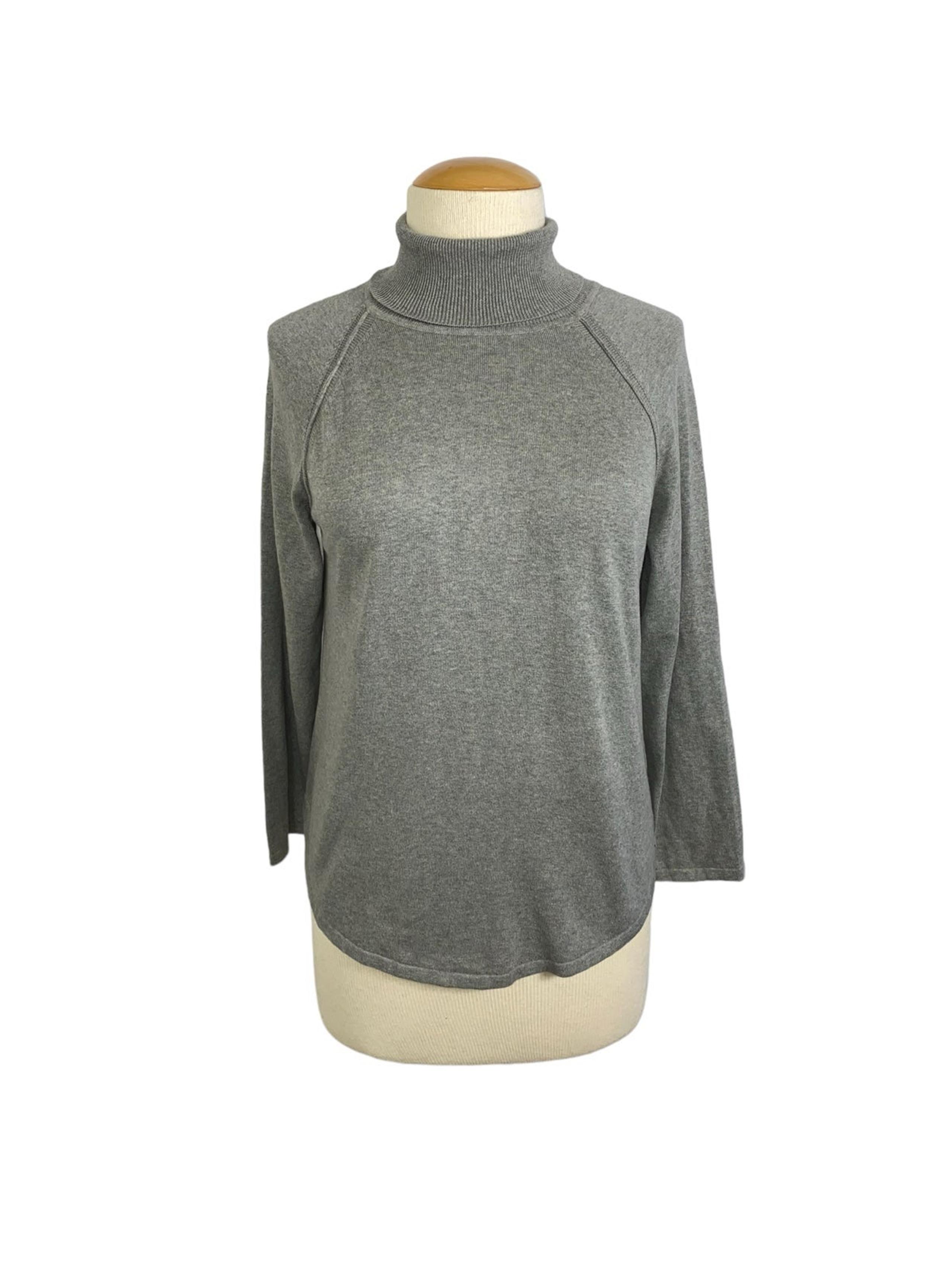 Jeanne Pierre XXL Gray Cotton Turtleneck Sweater NWT
