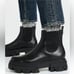 Sam Edelman Daelyn Lug-Sole Leather Boots Women's Size 8.5 Chunky Grunge Chelsea